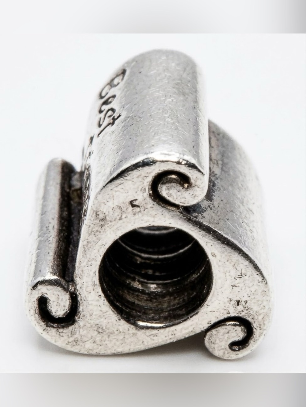 Authentic Pandora Best Friends Scroll Charm Silver Retired 790512